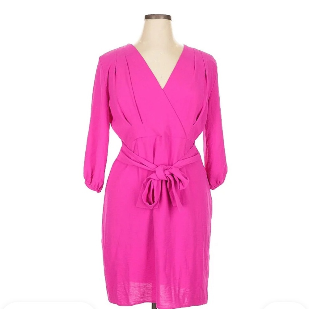 DKNY Vibrant Magenta Ladies Wrap Dress